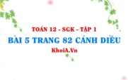 Bài 5 trang 82 Toán 12 tập 1 Cánh Diều
